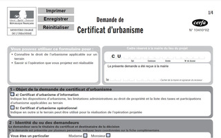 Demande de certificat d'urbanisme