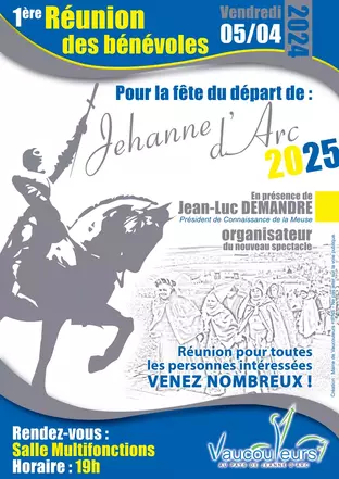 Réunion des bénévoles - Fête de départ Jeanne d'Arc